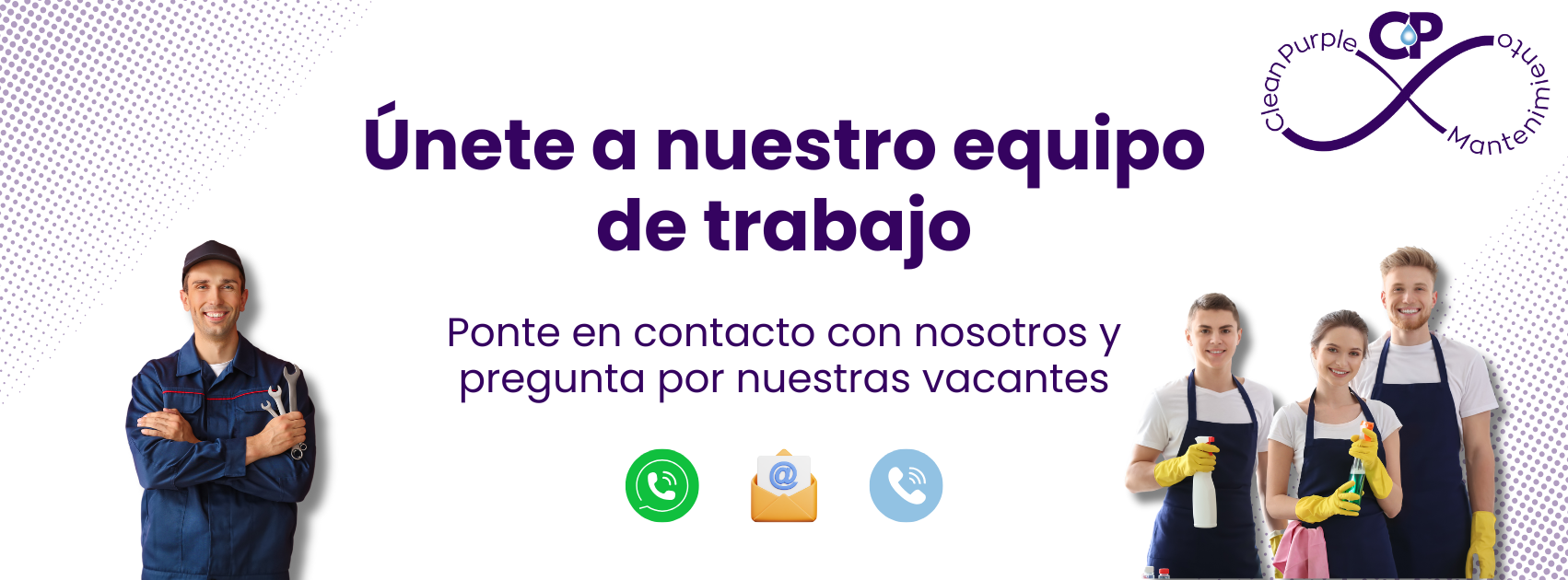 Bolsa de trabajo Clean Purple - Únete a nuestro equipo